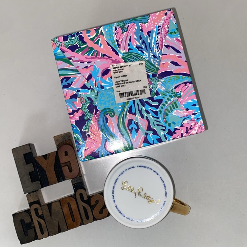 🆕🌴LILLY PULITZER ‘High Tide’ Bringing Mermaid Back Mug - Picture 5 of 12